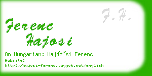 ferenc hajosi business card